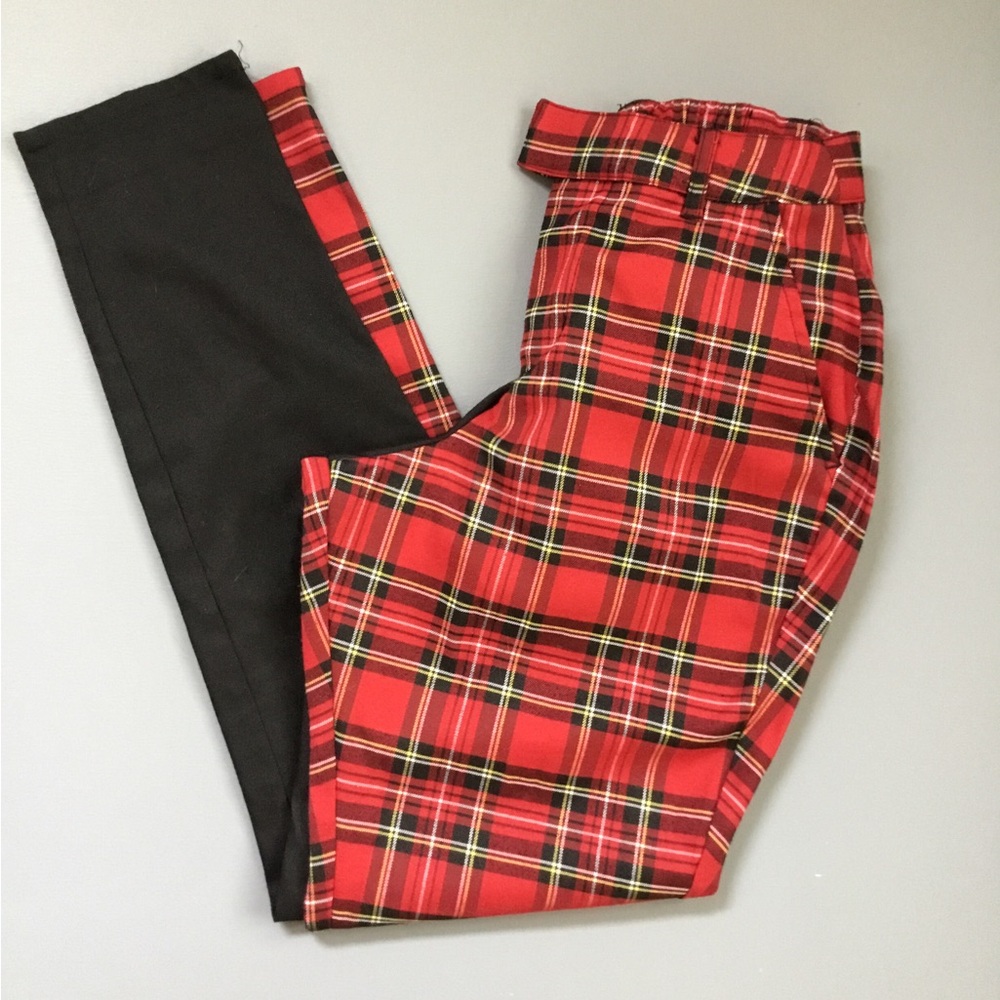 Hot Topic Plaid Split Leg Pants Grunge Punk Whimsigoth